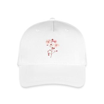 Blüten vom Kirschbaum sakura - Kinder Bio Basecap - Weiß - Vorne