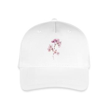 Sakura Blüte des Kirschbaum illustration sticker - Kinder Bio Basecap - Weiß - Vorne