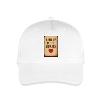 Be quiet in the library - Organic Kids’ Baseball Cap - white - Front