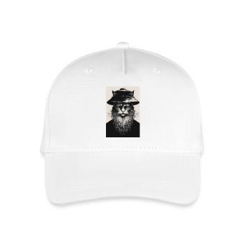 Die stille Katze - Kinder Bio Basecap - Weiß - Vorne