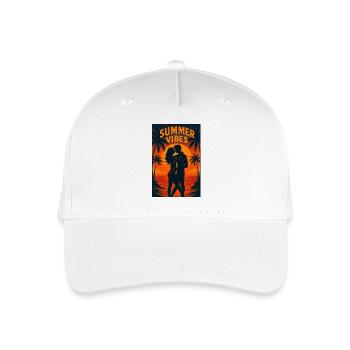 Sunset Heat – Summer Edition 2025 - Organic Kids’ Baseball Cap - white - Front