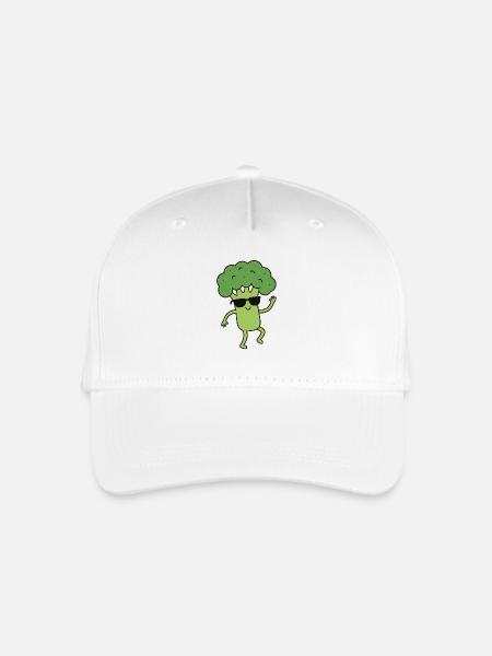 Cooles Brokkoli - Kinder Bio Basecap - Weiß