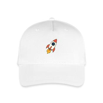fliegende Rakete - Kinder Bio Basecap - Weiß - Vorne