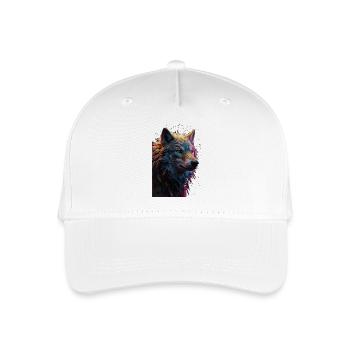 Wolf Wolf Head Predator Gift - Organic Kids’ Baseball Cap - white - Front