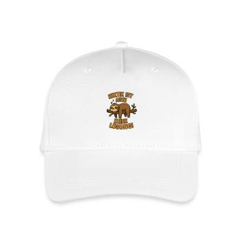 Hectic is also not a solution sleeping sloth - Organic Kids’ Baseball Cap - white - Front