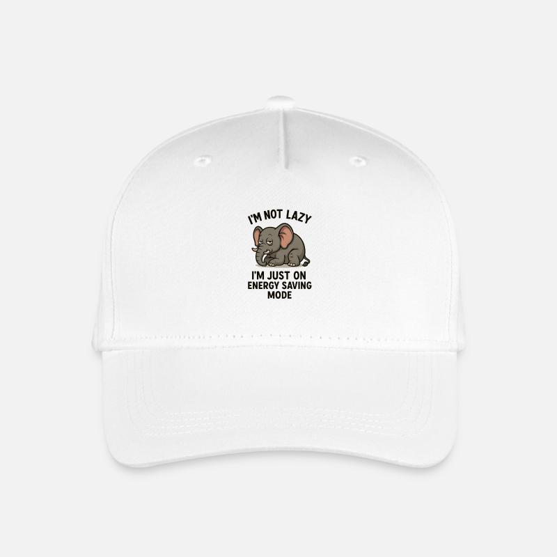 The Lazy Elefant - Kinder Bio Basecap - Weiß