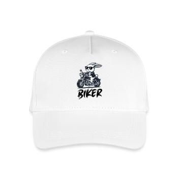 hase motorrad biker - Kinder Bio Basecap - Weiß - Vorne