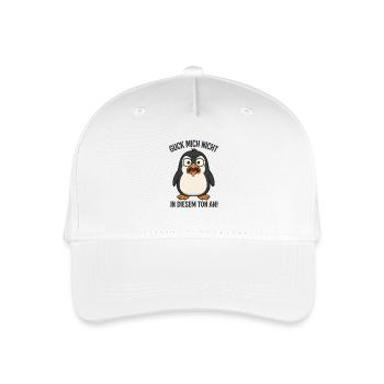 Guck Mich Nicht In Diesem Ton An Pinguin - Kinder Bio Basecap - Weiß - Vorne