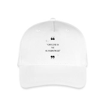 Offline Is My Superpower - Digital Detox Quote Tee - Organic Kids’ Baseball Cap - white - Front