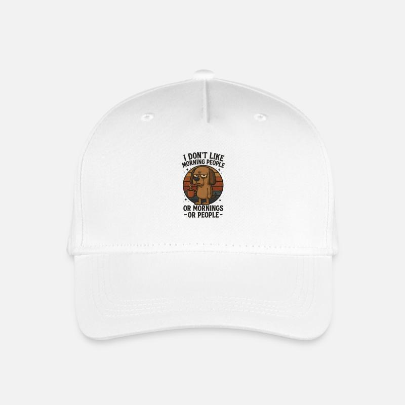 I Hate Morning People And Mornings And People - Kinder Bio Basecap - Weiß