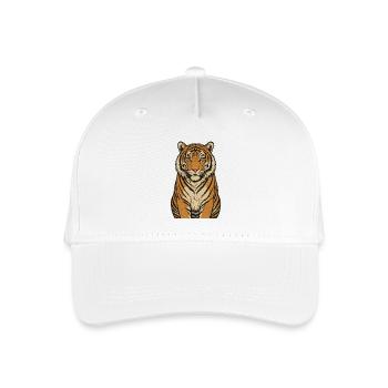 Wild Tiger Gaze - Organic Kids’ Baseball Cap - white - Front