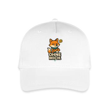 Ohne mich – Nö-Fuchs - Kinder Bio Basecap - Weiß - Vorne