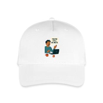 Status-Sprechblasengrafik stummschalten - Kinder Bio Basecap - Weiß - Vorne