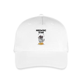 Karaoke Katze - Kinder Bio Basecap - Weiß - Vorne