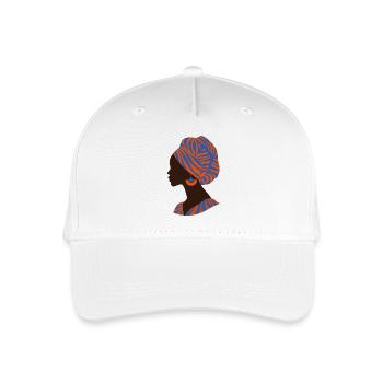 Africa African Woman Traditional Design - Organic Kids’ Baseball Cap - white - Front