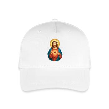 Portrait du Sacré-Cœur de Jésus - Casquette de baseball bio Enfant - blanc - Devant