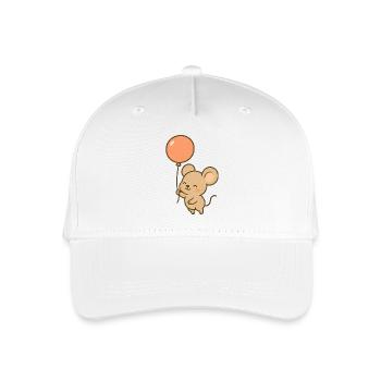 Ballon-Maus Laune - Kinder Bio Basecap - Weiß - Vorne
