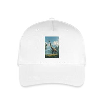 Dino Dawn Longneck - Organic Kids’ Baseball Cap - white - Front