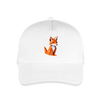 Polygon-Fuchs Illustration - Kinder Bio Basecap - Weiß - Vorne