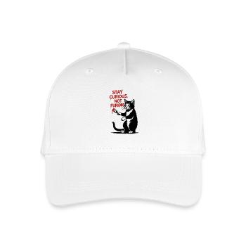Neugierige Katzenkunst Druck - Kinder Bio Basecap - Weiß - Vorne