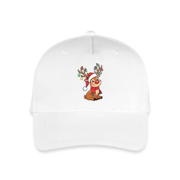 Mignons rennes de Noël avec décoration et chapeau - Casquette de baseball bio Enfant - blanc - Devant