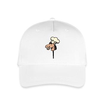Steckenpferde Hobby-Horse Hobbyköchin - Kinder Bio Basecap - Weiß - Vorne