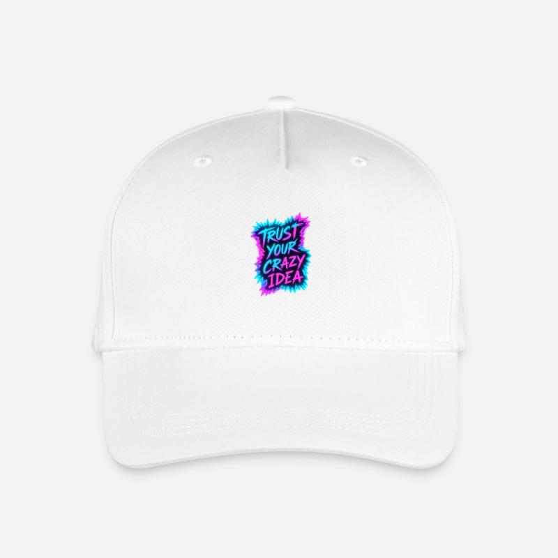 Trust Your Crazy Idea Neon - Kinder Bio Basecap - Weiß