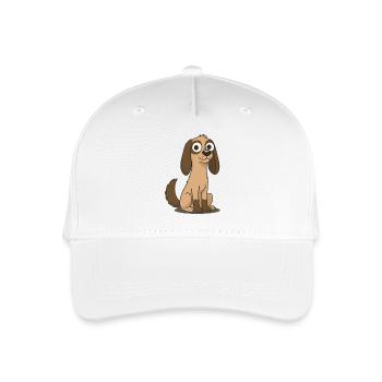 Neugieriger Cartoon-Beagle - Kinder Bio Basecap - Weiß - Vorne