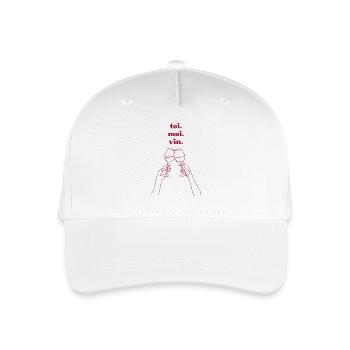 Du. Ich. Wein. - Kinder Bio Basecap - Weiß - Vorne