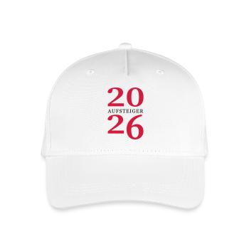 Aufsteiger 2026 Aufstieg - Kinder Bio Basecap - Weiß - Vorne