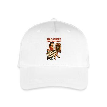 50s Pin-Up: Bad Girls Drink Milkshakes Rockabilly - Organic Kids’ Baseball Cap - white - Front