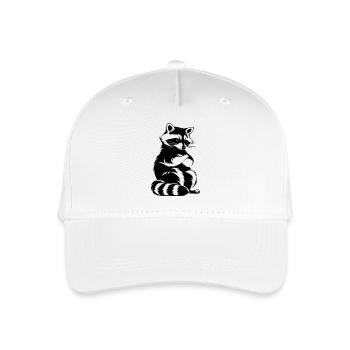 Frecher Waschbär mit verschränkten Armen - Kinder Bio Basecap - Weiß - Vorne