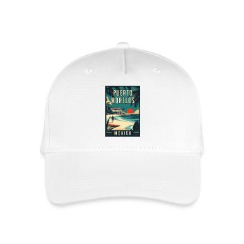 Erleben Sie den Küstencharme von Puerto Morelos Mexiko - Kinder Bio Basecap - Weiß - Vorne