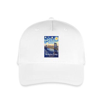 Manhattan Bridge im Sternenwirbel-Stil - Kinder Bio Basecap - Weiß - Vorne