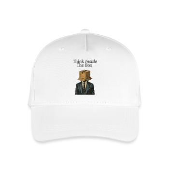 Think Inside The Box Büro Humor - Kinder Bio Basecap - Weiß - Vorne