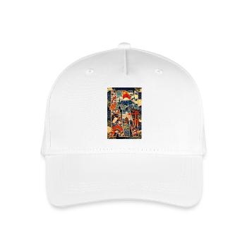 Japon: Geisha, Fuji et Vagues en Lettres - Casquette de baseball bio Enfant - blanc - Devant