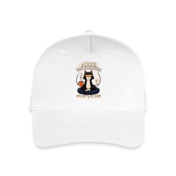 Awake Unfortunate Cat: Coffee Zen - Organic Kids’ Baseball Cap - white - Front