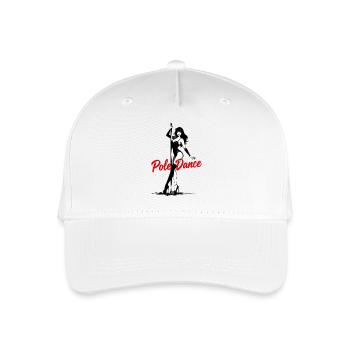 Sexy Pole Dance Silhouette – Athletisches Motiv - Kinder Bio Basecap - Weiß - Vorne