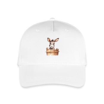 cute donkey for the donkey class in elementary school - Organic Kids’ Baseball Cap - white - Front
