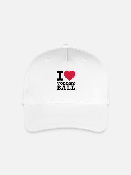 I Love Volleyball 2 - Kinder Bio Basecap - Weiß