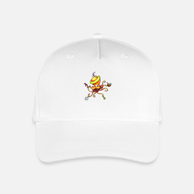 octopus - Kinder Bio Basecap - Weiß