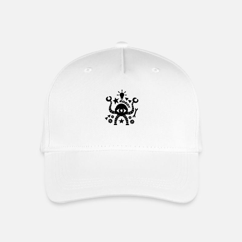 robots - Organic Kids’ Baseball Cap - white