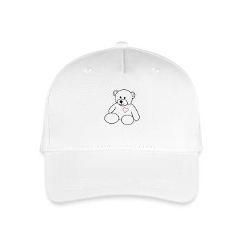 teddy_love - Organic Kids’ Baseball Cap - white - Front