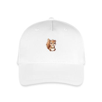 Playful squirrel motif for you - Organic Kids’ Baseball Cap - white - Front