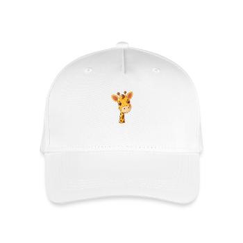 Adorable giraffe with big eyes - Organic Kids’ Baseball Cap - white - Front