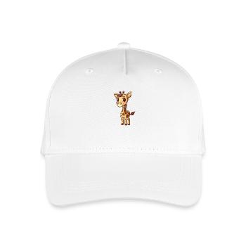 Adorable cute giraffe with big eyes - Organic Kids’ Baseball Cap - white - Front