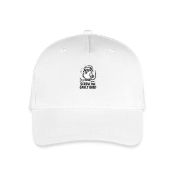 The early bird can take me - Organic Kids’ Baseball Cap - white - Front