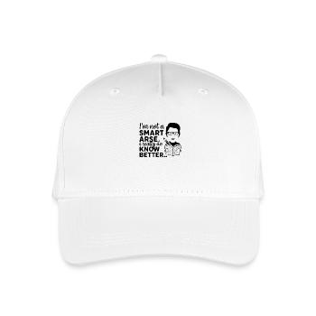 I'm not a smartass, I really know better - Organic Kids’ Baseball Cap - white - Front