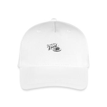 Je ne suis ici que pour la nourriture. - Casquette de baseball bio Enfant - blanc - Devant