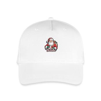 Weihnachtsmann – Frohe Weihnachten Illustration - Kinder Bio Basecap - Weiß - Vorne